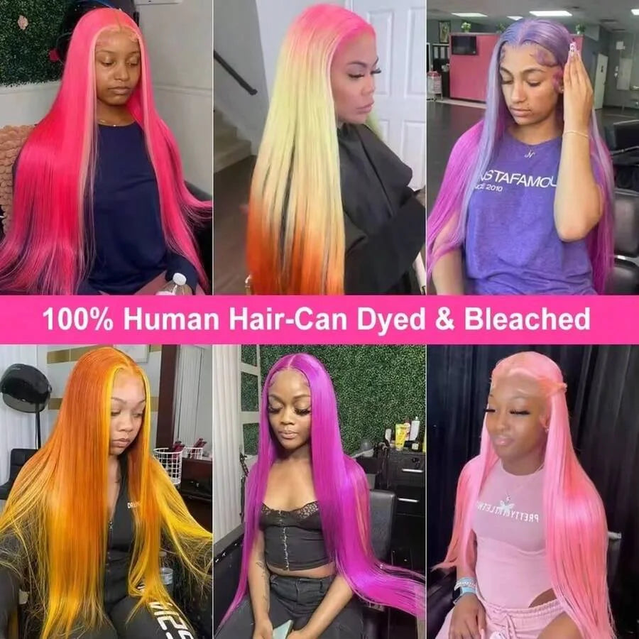 32 Inch 613 13x4 Lace Front Wig Human Hair,Blonde Straight Lace Front Wigs Human Hair Pre Plucked 200 Density