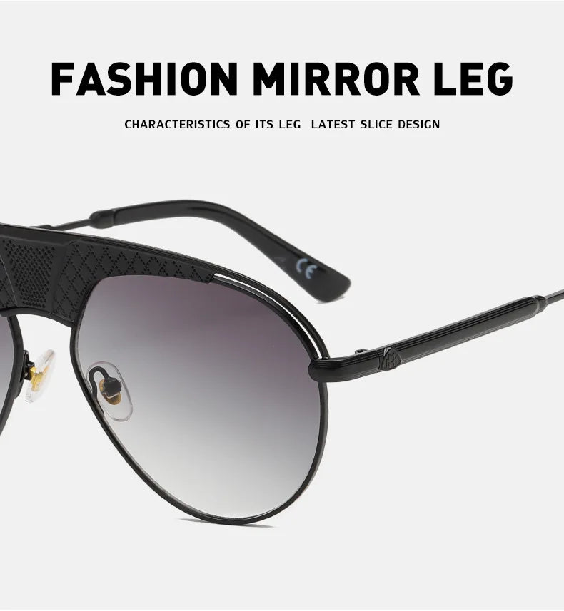 Woman Glasses 2021 New Retro Steampunk Men's Fashion Sunglasses European and American Luxury Design Pilot Eyewear Sunglasses