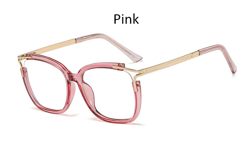 Eyeglasses Square glasses woman 2020 fashion Clear lens Optical glasses frame women Luxury Brand Metal Legs female oculos
