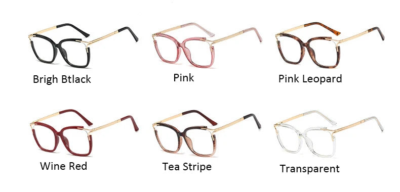 Eyeglasses Square glasses woman 2020 fashion Clear lens Optical glasses frame women Luxury Brand Metal Legs female oculos