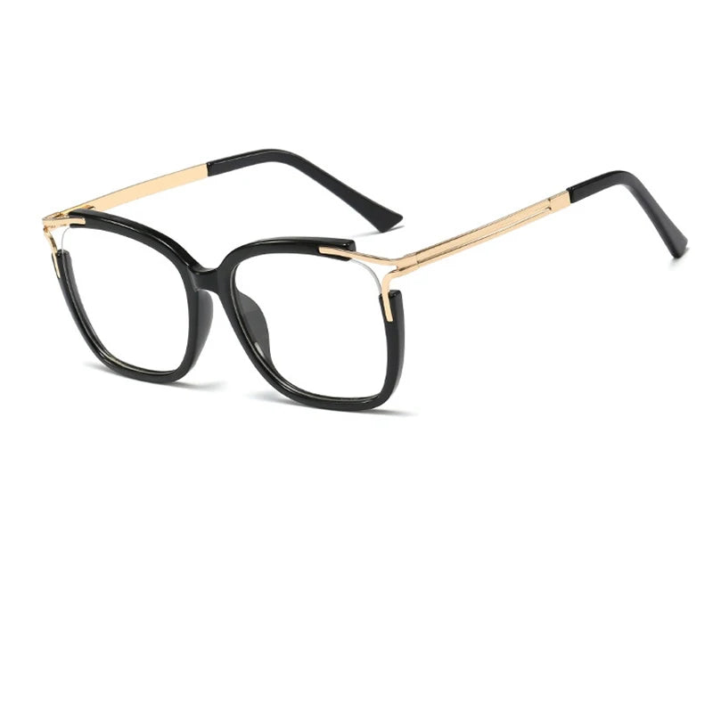 Eyeglasses Square glasses woman 2020 fashion Clear lens Optical glasses frame women Luxury Brand Metal Legs female oculos