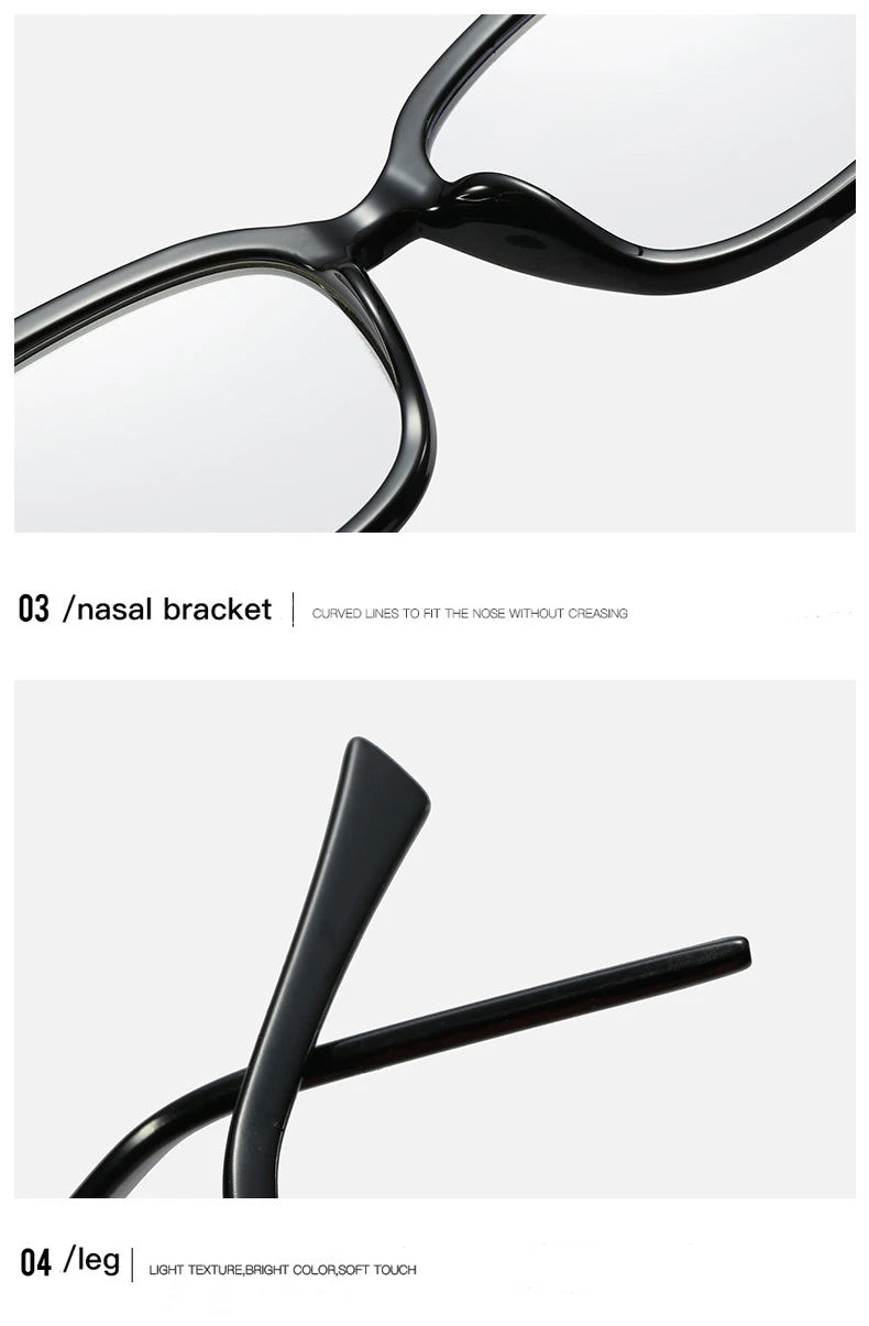Eyeglasses Square glasses woman 2020 fashion Clear lens Optical glasses frame women Luxury Brand Metal Legs female oculos