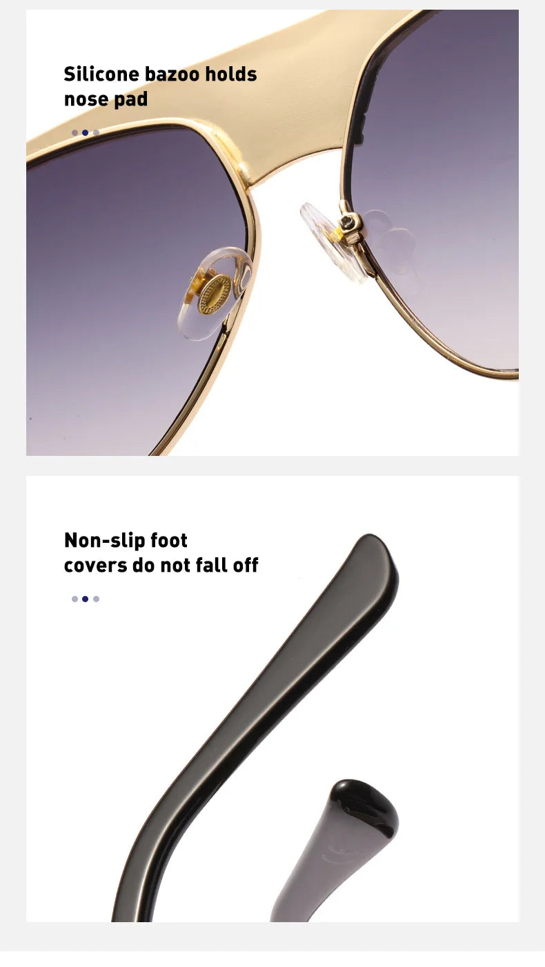 Woman Glasses 2021 New Retro Steampunk Men's Fashion Sunglasses European and American Luxury Design Pilot Eyewear Sunglasses