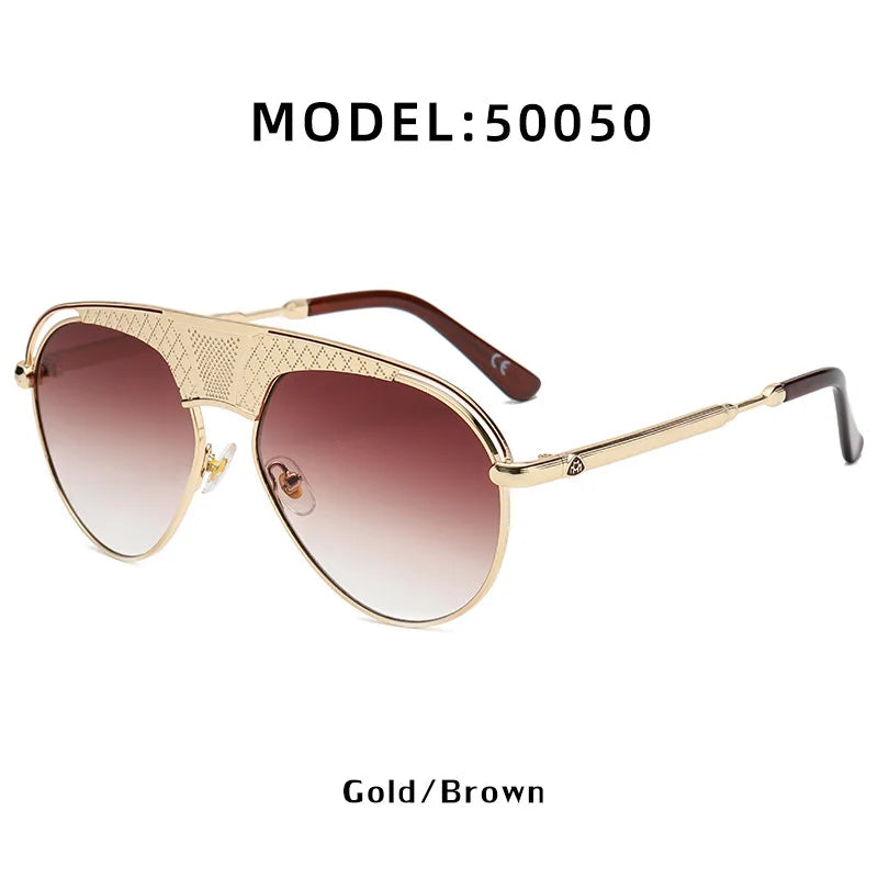 Woman Glasses 2021 New Retro Steampunk Men's Fashion Sunglasses European and American Luxury Design Pilot Eyewear Sunglasses
