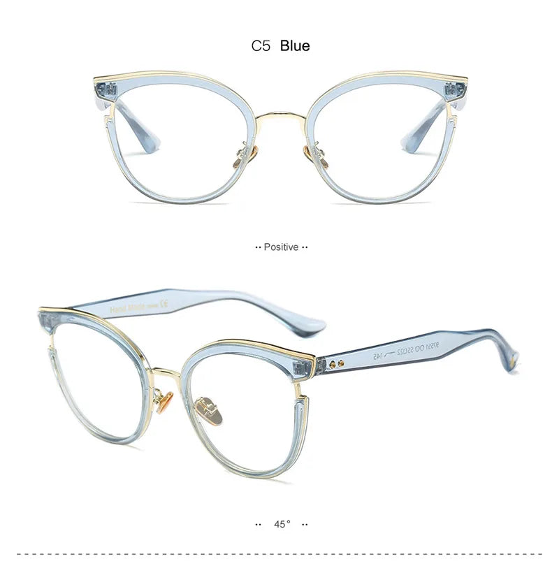 Woman Semi-Transparent Optical Eyeglasses Fashion Frame Spectacles for Women Prescription Eyewear Glasses Frame