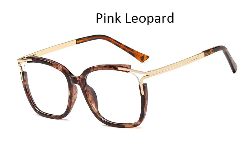 Eyeglasses Square glasses woman 2020 fashion Clear lens Optical glasses frame women Luxury Brand Metal Legs female oculos