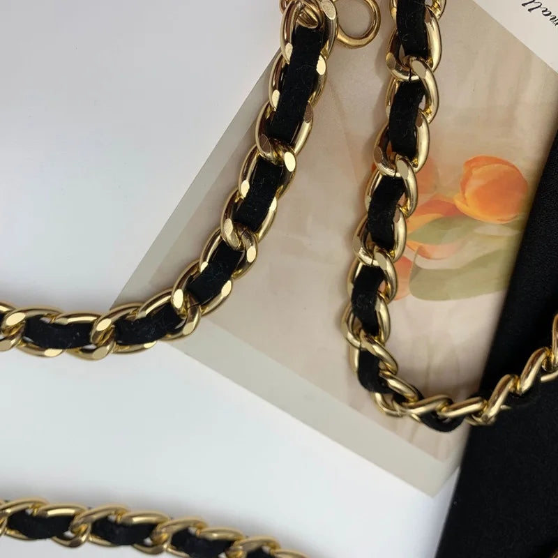Women Leather Waist Chain Belt Golden Body Dress Belt Waistband Belt Mini Fashion Woman Thin Chain Cloth Accessories Waist bands
