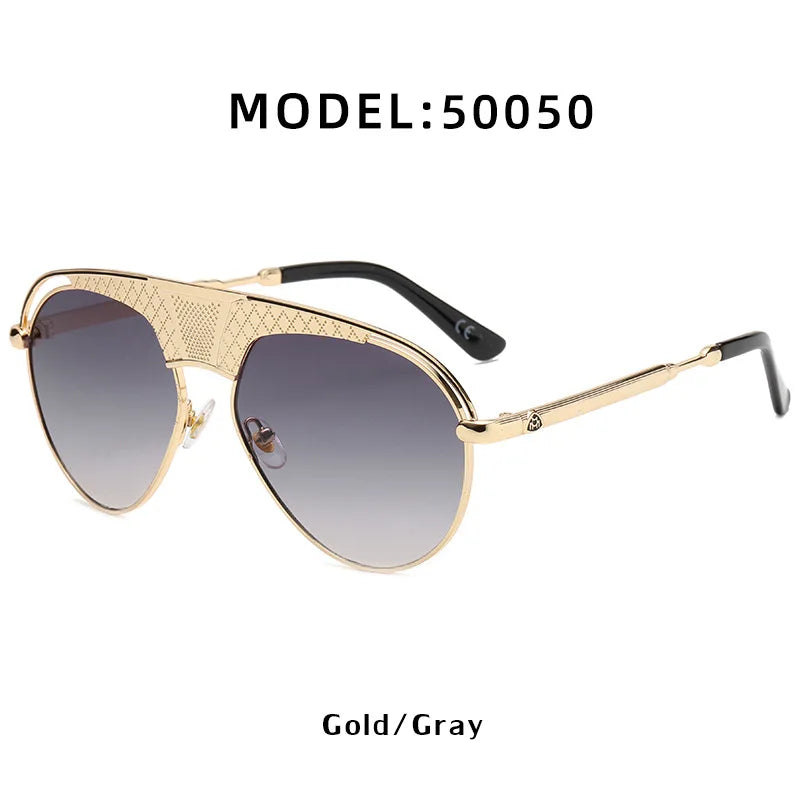 Woman Glasses 2021 New Retro Steampunk Men's Fashion Sunglasses European and American Luxury Design Pilot Eyewear Sunglasses