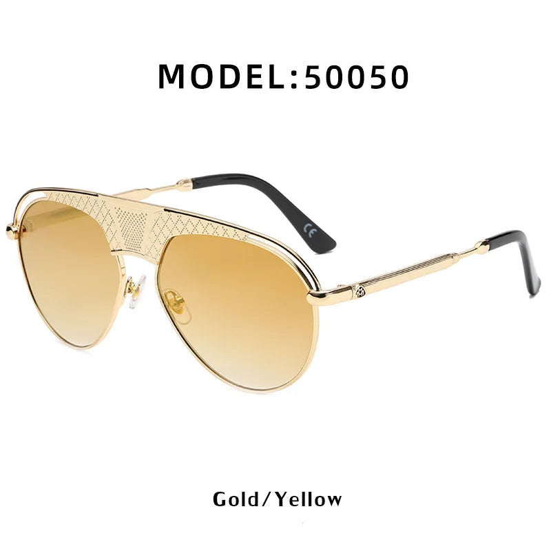 Woman Glasses 2021 New Retro Steampunk Men's Fashion Sunglasses European and American Luxury Design Pilot Eyewear Sunglasses