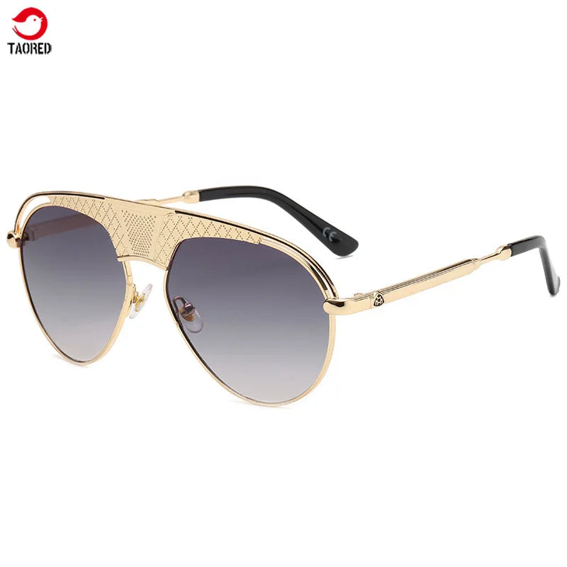 Woman Glasses 2021 New Retro Steampunk Men's Fashion Sunglasses European and American Luxury Design Pilot Eyewear Sunglasses