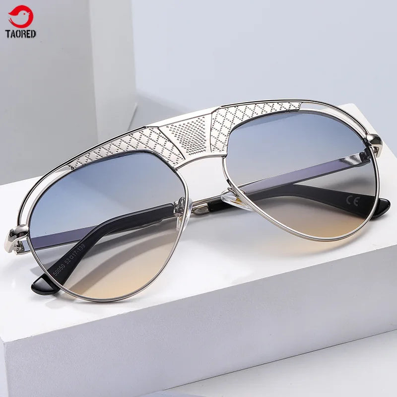 Woman Glasses 2021 New Retro Steampunk Men's Fashion Sunglasses European and American Luxury Design Pilot Eyewear Sunglasses