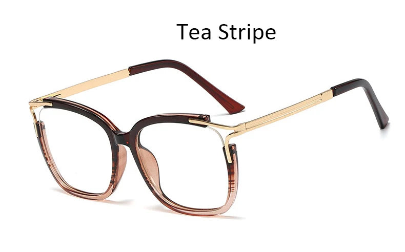 Eyeglasses Square glasses woman 2020 fashion Clear lens Optical glasses frame women Luxury Brand Metal Legs female oculos