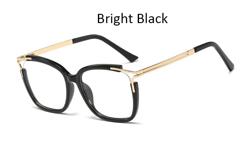 Eyeglasses Square glasses woman 2020 fashion Clear lens Optical glasses frame women Luxury Brand Metal Legs female oculos