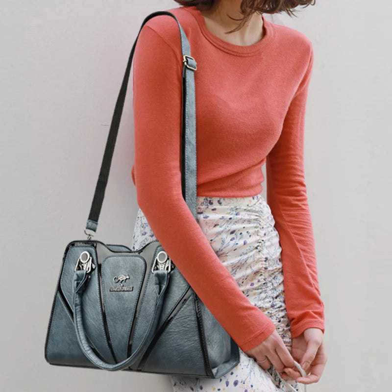 Women Bags Luxury Handbags Fashion Totes Ladies Shoulder Bags High Quality PU Leather Casual Totes Top Handle Shoulder Messenger