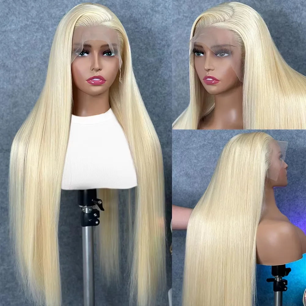 CLEARANCE 13x6 HD Transparent 613 Blonde Lace Front Human Hair Wigs 180% 250% Brazilian Straight Frontal Human Hair Wigs