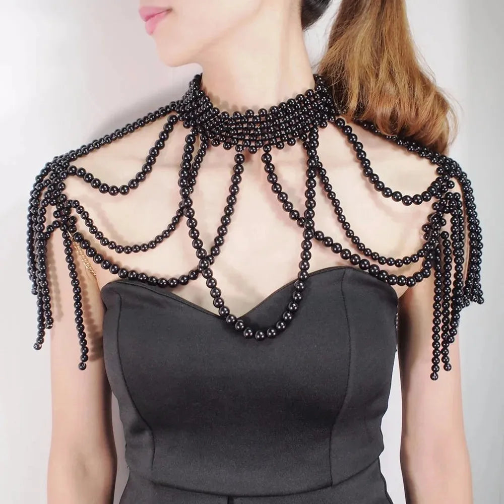 Women Body Chain Sexy Pearl Body Bra Chain Lingerie Festival Outfit Women Waist Chain Rave Festival Accessories Summer Bikin