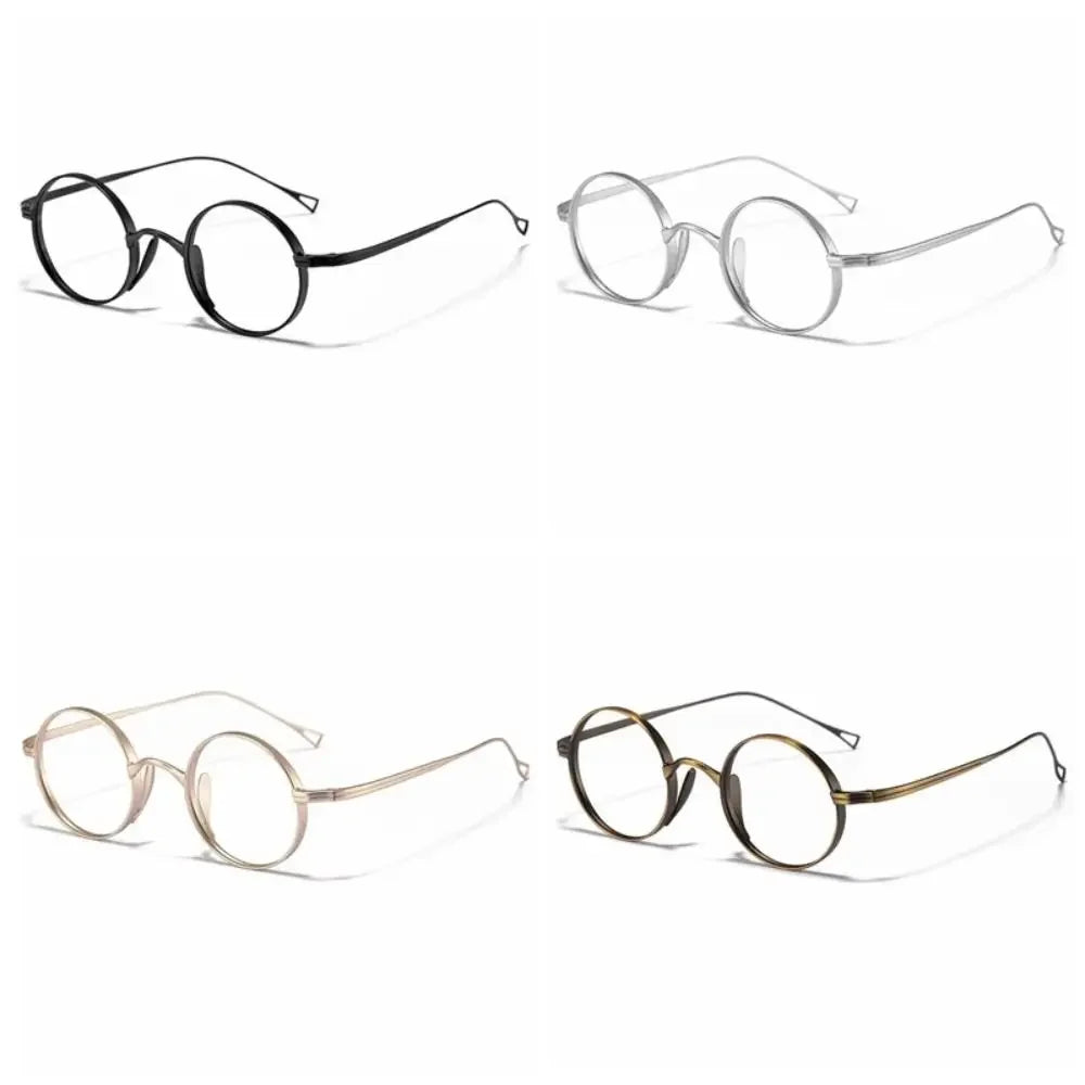 Pure Titanium Ultralight Eyewear Fashion Retro Japanese Oval Optical Eyeglasses Myopia Prescription Frame Man Woman Glasses
