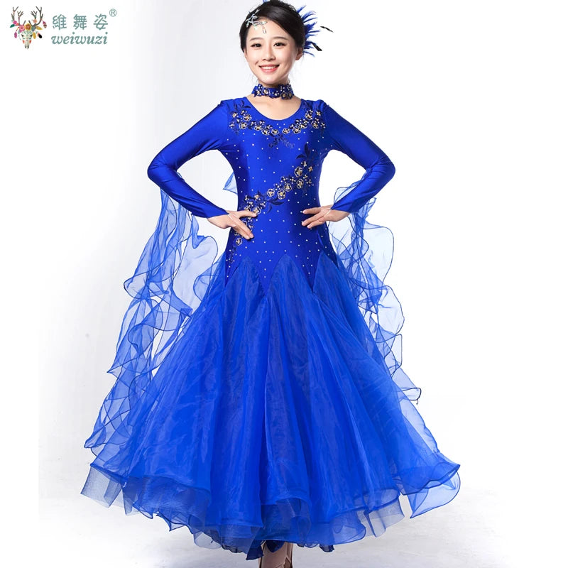 Modern Dance Dress for Woman New Social Dance Costume Ballroom Dancing Competition Clothes Waltz Performance Dress