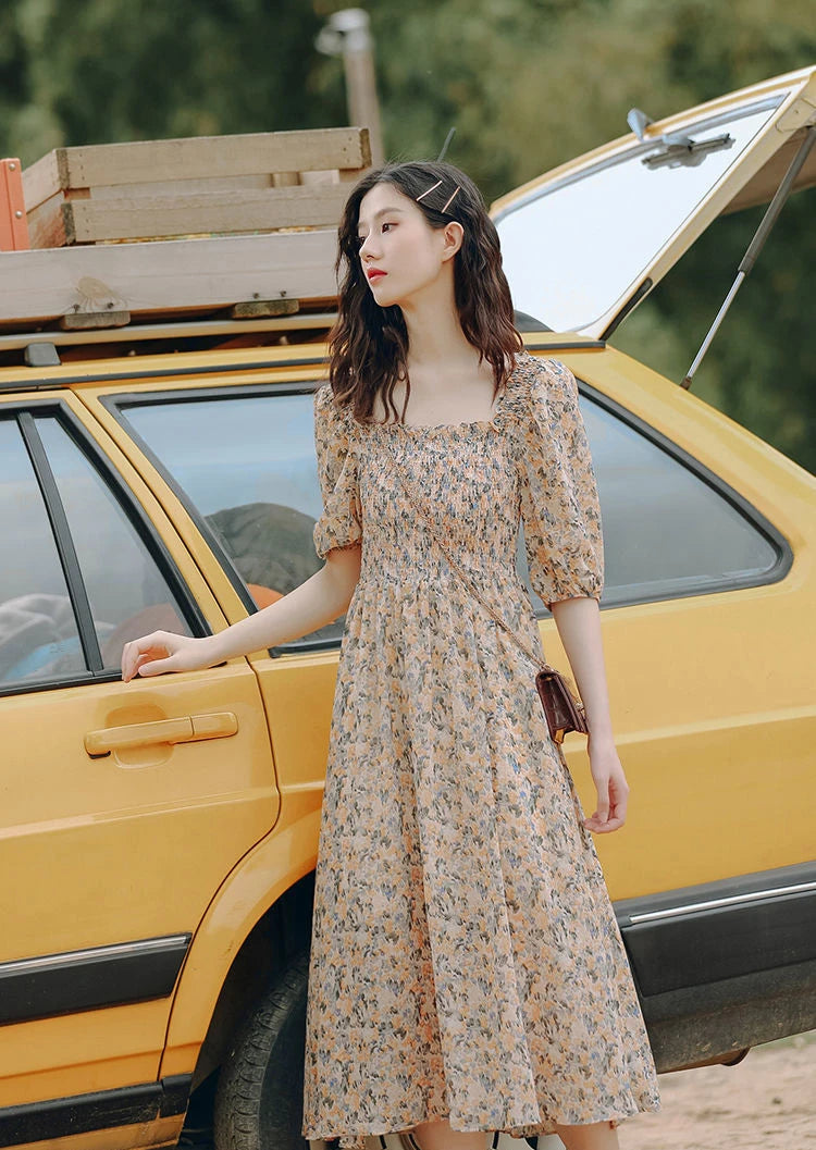 Dresses For Women 2025 Floral Woman Dress Open Back Backless Clothes Beach Flower Tight Bodycon Midi New In Offer Stylish