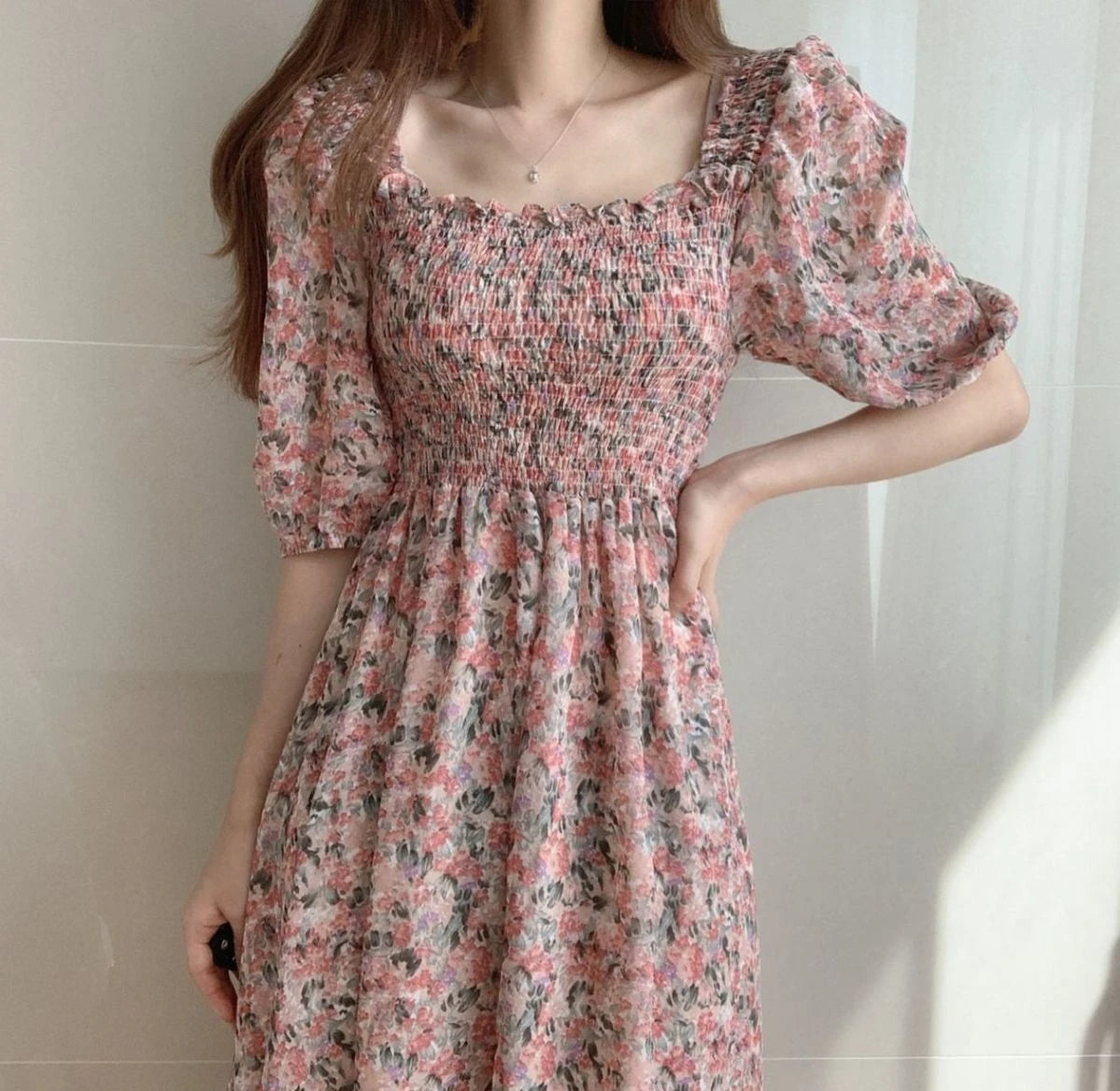 Dresses For Women 2025 Floral Woman Dress Open Back Backless Clothes Beach Flower Tight Bodycon Midi New In Offer Stylish