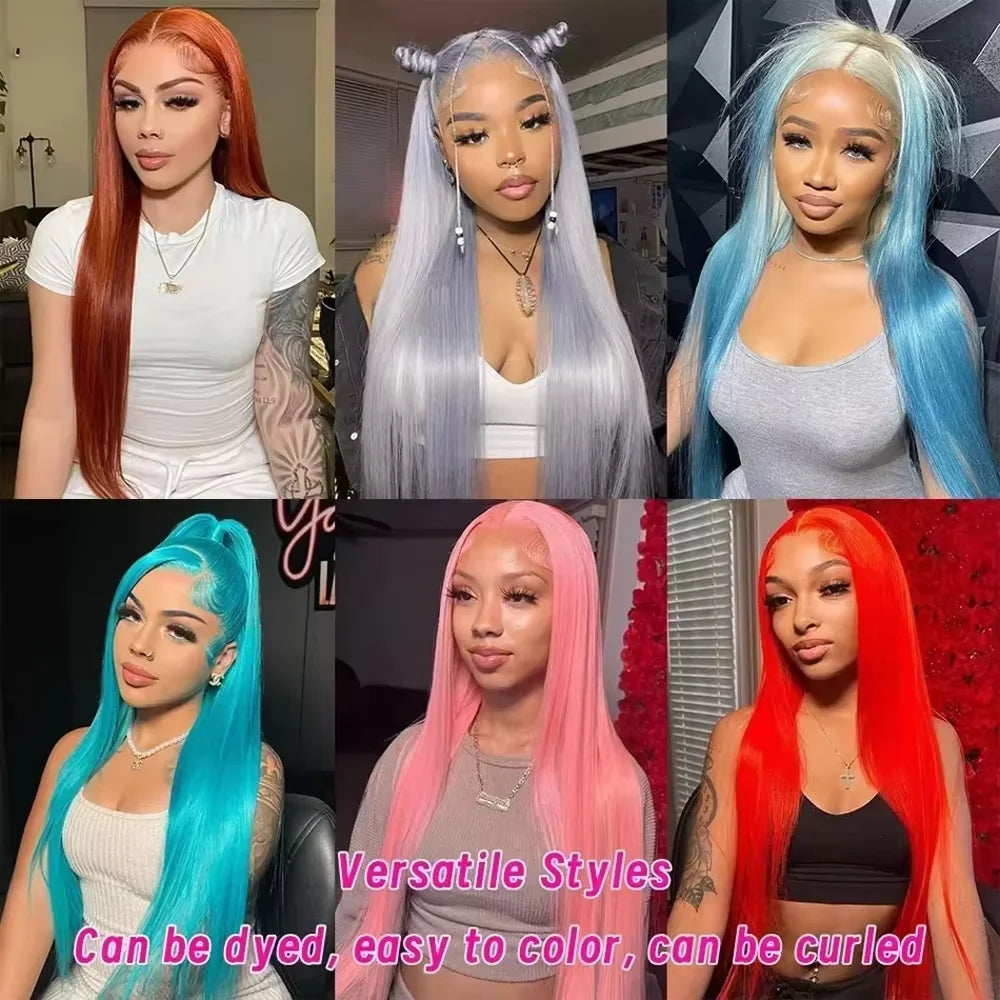 CLEARANCE 13x6 HD Transparent 613 Blonde Lace Front Human Hair Wigs 180% 250% Brazilian Straight Frontal Human Hair Wigs