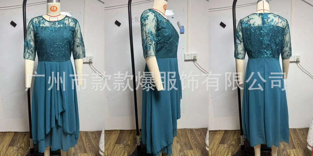 Evening Dress Vestidos Dresses 2025 Woman Elegant Temperament Gentle SlimI Irregular Solid Color Fashion Banquet Chiffon French