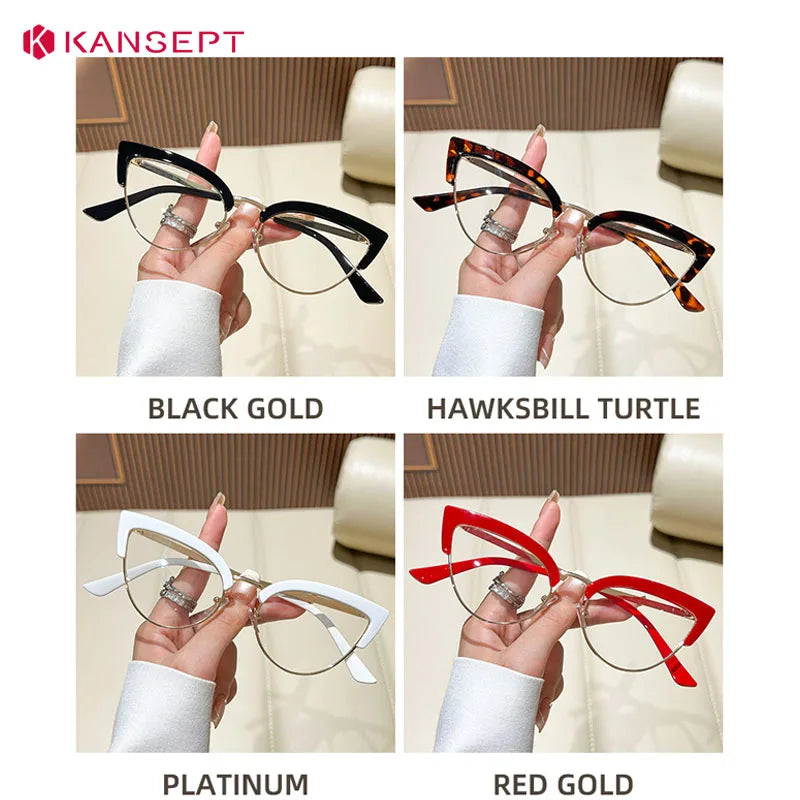 KANSEPT Woman Glasses in Trend Optical Lenses for Women Eyeglasses Women's Eyeglass Frame Transparent Eyepieces Eyewear Lunette