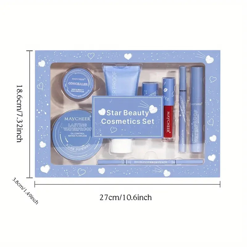 All-In-One Makeup Set,Full Makeup Kit Gift Include Concealer,Foundation,Eyeliner,Eyebrow Pen,Mascara,Lipstick Makeup for Women