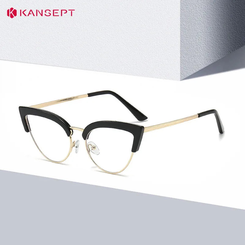 KANSEPT Woman Glasses in Trend Optical Lenses for Women Eyeglasses Women's Eyeglass Frame Transparent Eyepieces Eyewear Lunette
