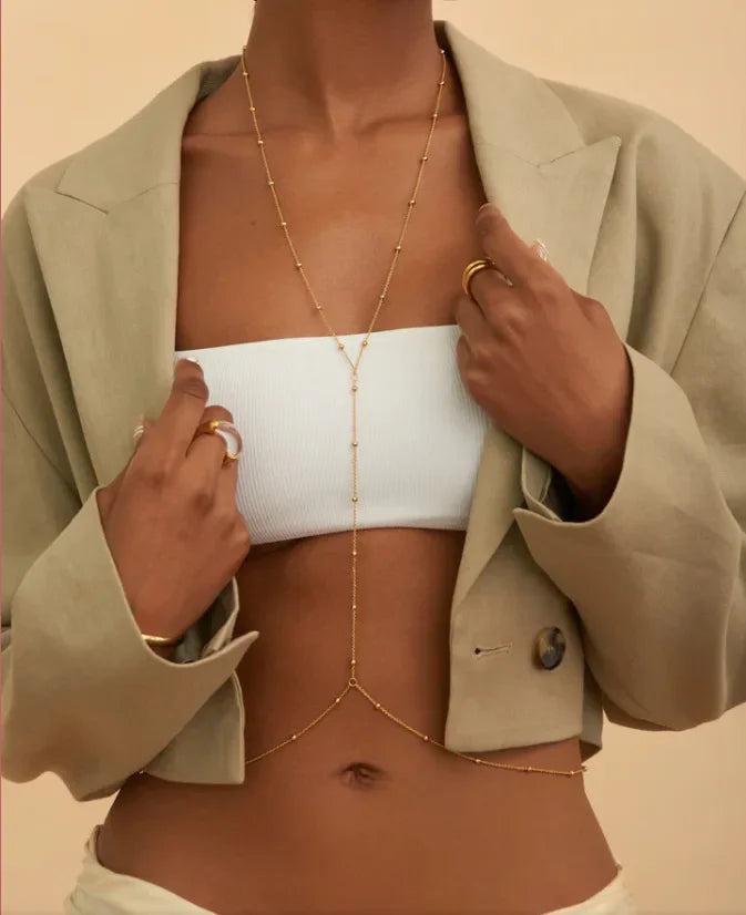 Sexy Chest Chain Bikini Female Body Belly Chains for Women Cross Waist Chains Beach Wedding Accessories Women Bra Cross chain