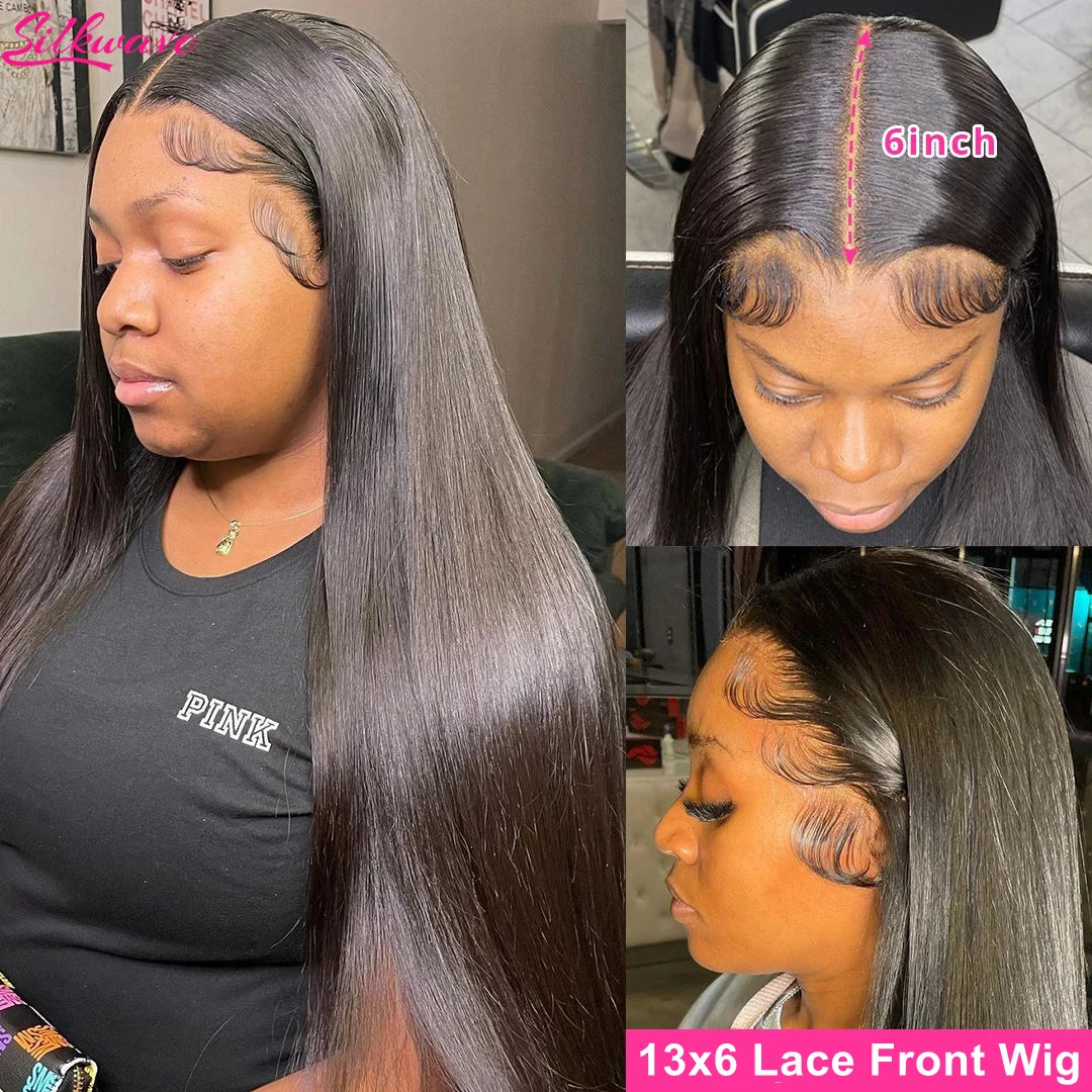 Silkwave 30 40 Inch 13x4 13x6 Hd Lace Frontal Wigs Straight Human Hair Wear And Go 5x5 Glueless Wigs For Black Women Brazilian