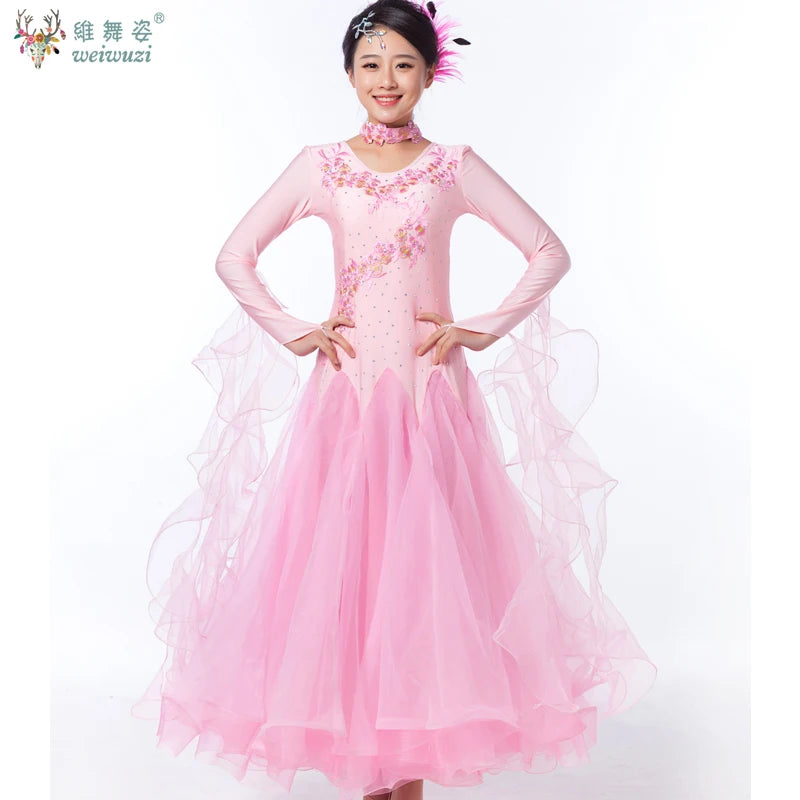 Modern Dance Dress for Woman New Social Dance Costume Ballroom Dancing Competition Clothes Waltz Performance Dress