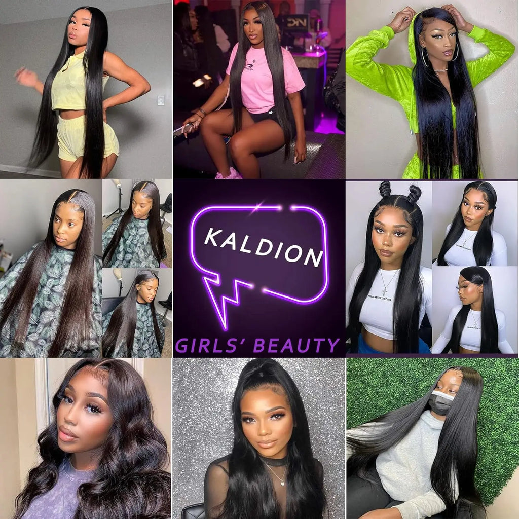 30 inch Lace Front Wig Straight Lace Frontal Wigs Pre Plucked 200% Density 13X4 Brazilian Human Hair Wig For Women Natural Black