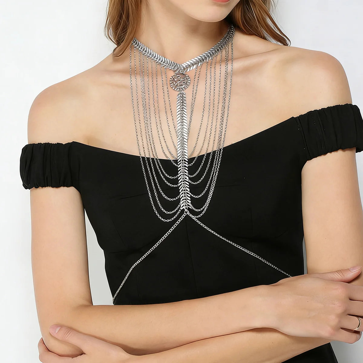 Body Chain Crossover Thin Bra Bikini Waist Belly Body Chains Beach Body Necklace Jewelry for Women