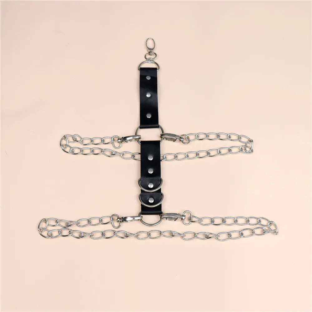 Sexy Leg Chains Men Harness Garter Woman PU Leather Thigh Hip Strap Bondage Belt Gothic Adjustable Suspenders Jeans Accessories