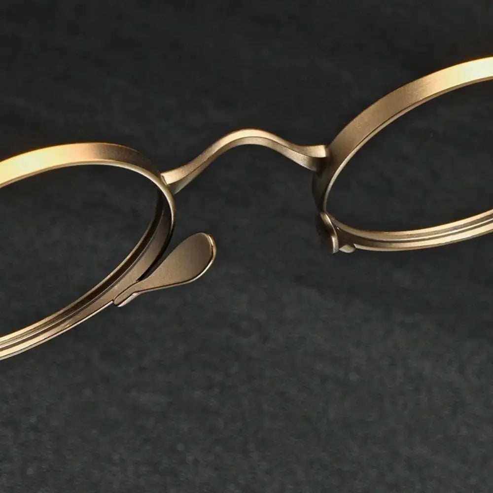 Pure Titanium Ultralight Eyewear Fashion Retro Japanese Oval Optical Eyeglasses Myopia Prescription Frame Man Woman Glasses