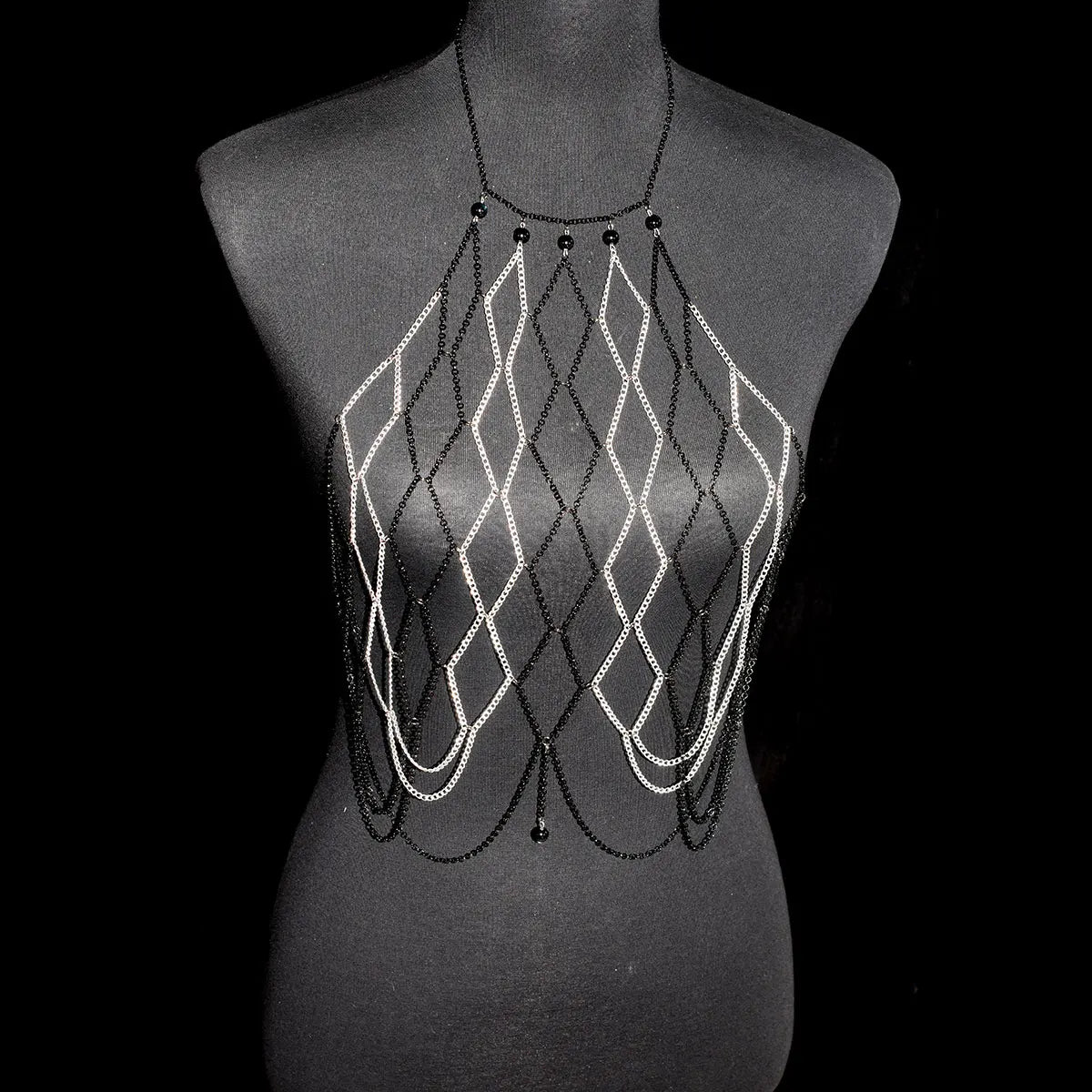 Sexy Metal Chain Skeleton Body jewelry For Woman Simple Fashion Style Bra Chain Stage Performance Dress Birthday Party Underwear