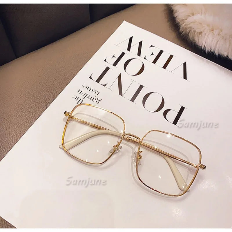 Photochromic Anti Radiation Glasses for Woman Shades for Woman Man Transition Eyewear Replaceable Lens Oversized Frames