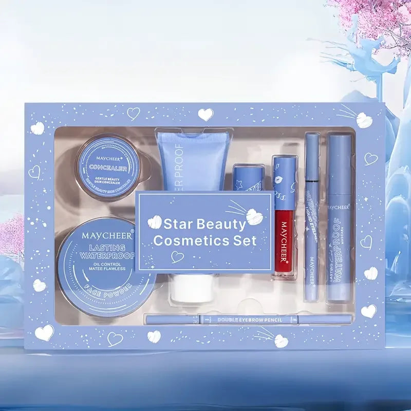 All-In-One Makeup Set,Full Makeup Kit Gift Include Concealer,Foundation,Eyeliner,Eyebrow Pen,Mascara,Lipstick Makeup for Women
