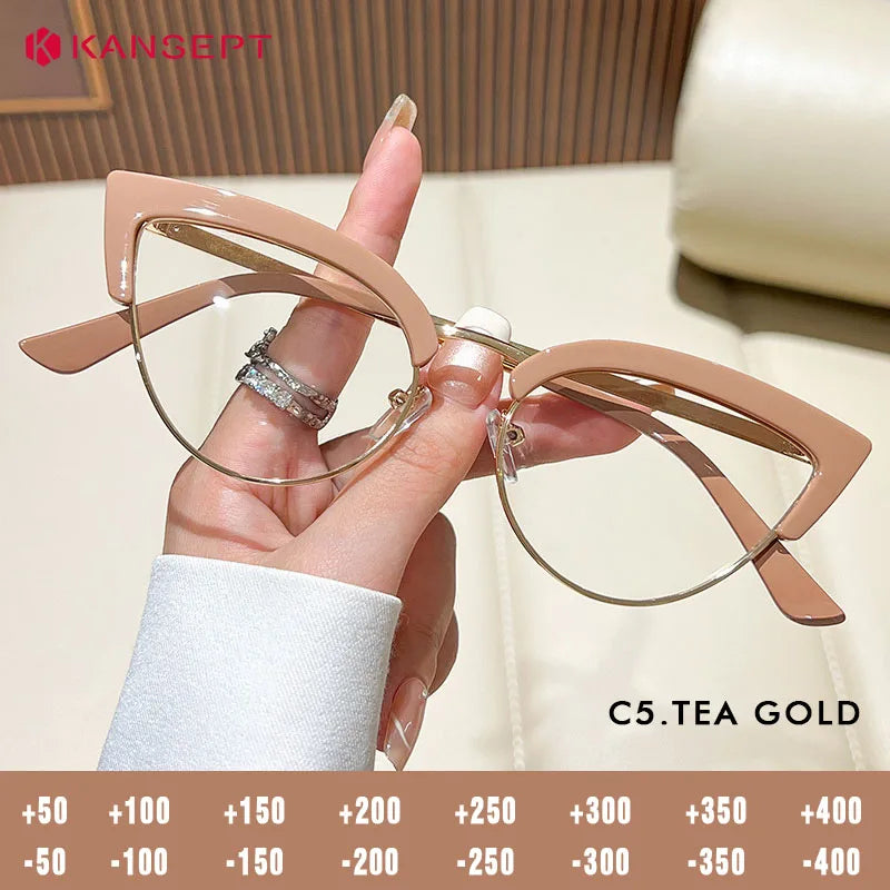 KANSEPT Woman Glasses in Trend Optical Lenses for Women Eyeglasses Women's Eyeglass Frame Transparent Eyepieces Eyewear Lunette