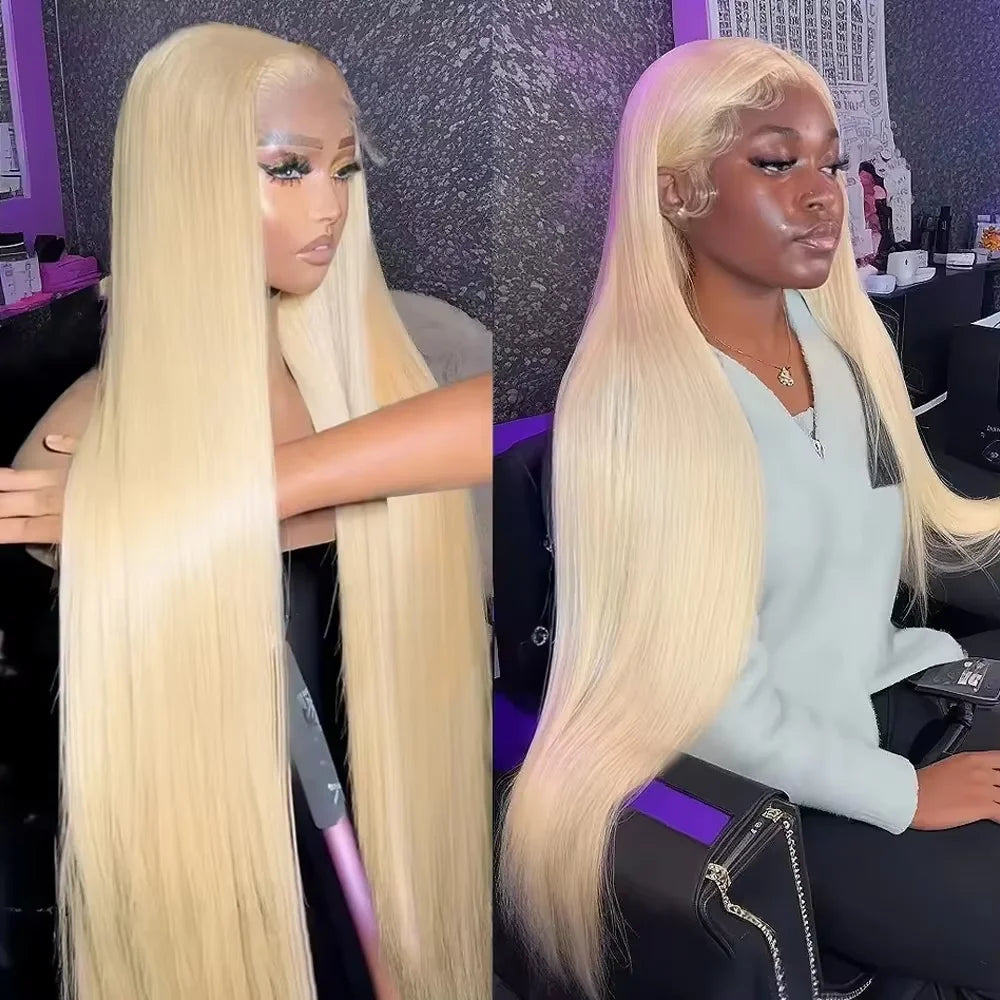 CLEARANCE 13x6 HD Transparent 613 Blonde Lace Front Human Hair Wigs 180% 250% Brazilian Straight Frontal Human Hair Wigs