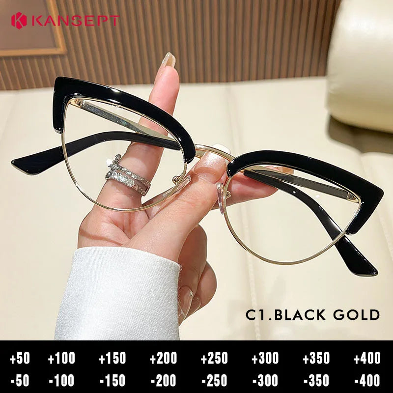 KANSEPT Woman Glasses in Trend Optical Lenses for Women Eyeglasses Women's Eyeglass Frame Transparent Eyepieces Eyewear Lunette