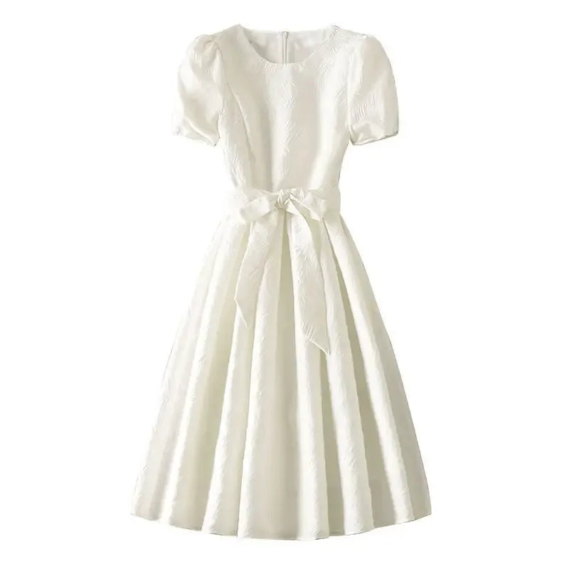 Woman Dress Party Dresses for Women Midi Prom White Evening Graduation Aesthetic Clothes Chic and Elegant Pretty Korean Style G