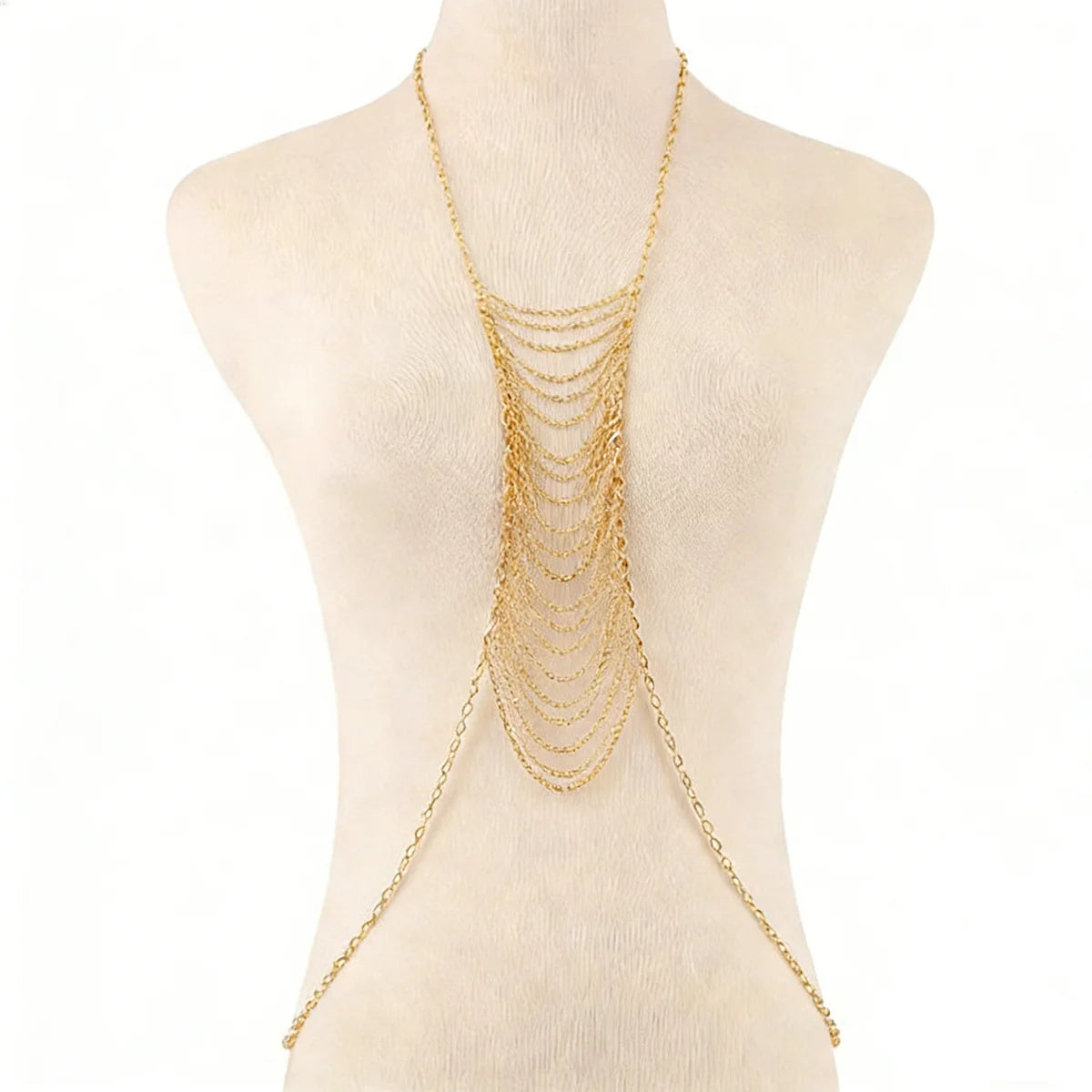 Body Chain Crossover Thin Bra Bikini Waist Belly Body Chains Beach Body Necklace Jewelry for Women