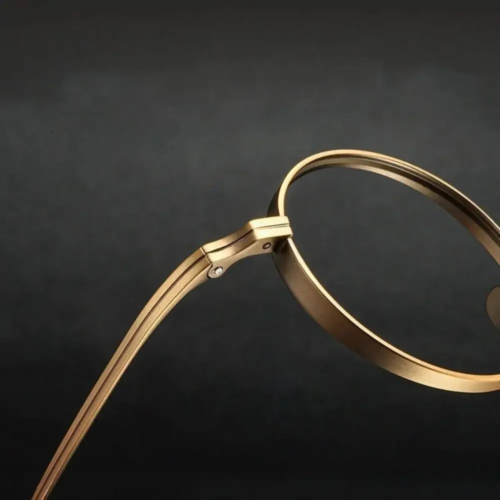 Pure Titanium Ultralight Eyewear Fashion Retro Japanese Oval Optical Eyeglasses Myopia Prescription Frame Man Woman Glasses