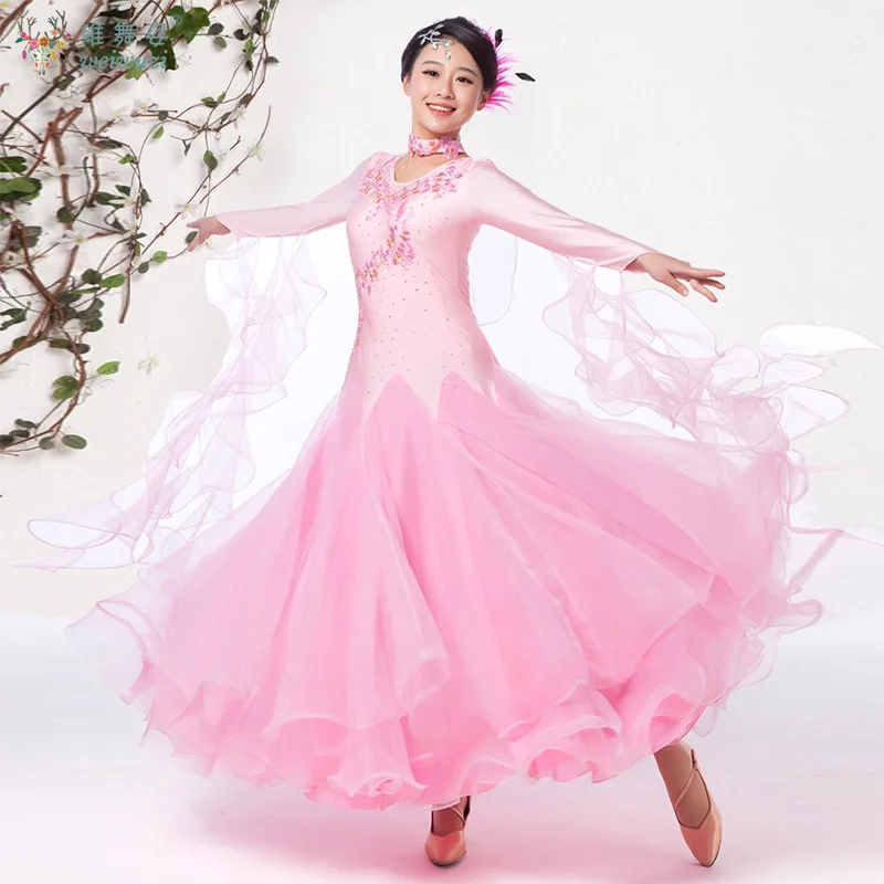 Modern Dance Dress for Woman New Social Dance Costume Ballroom Dancing Competition Clothes Waltz Performance Dress