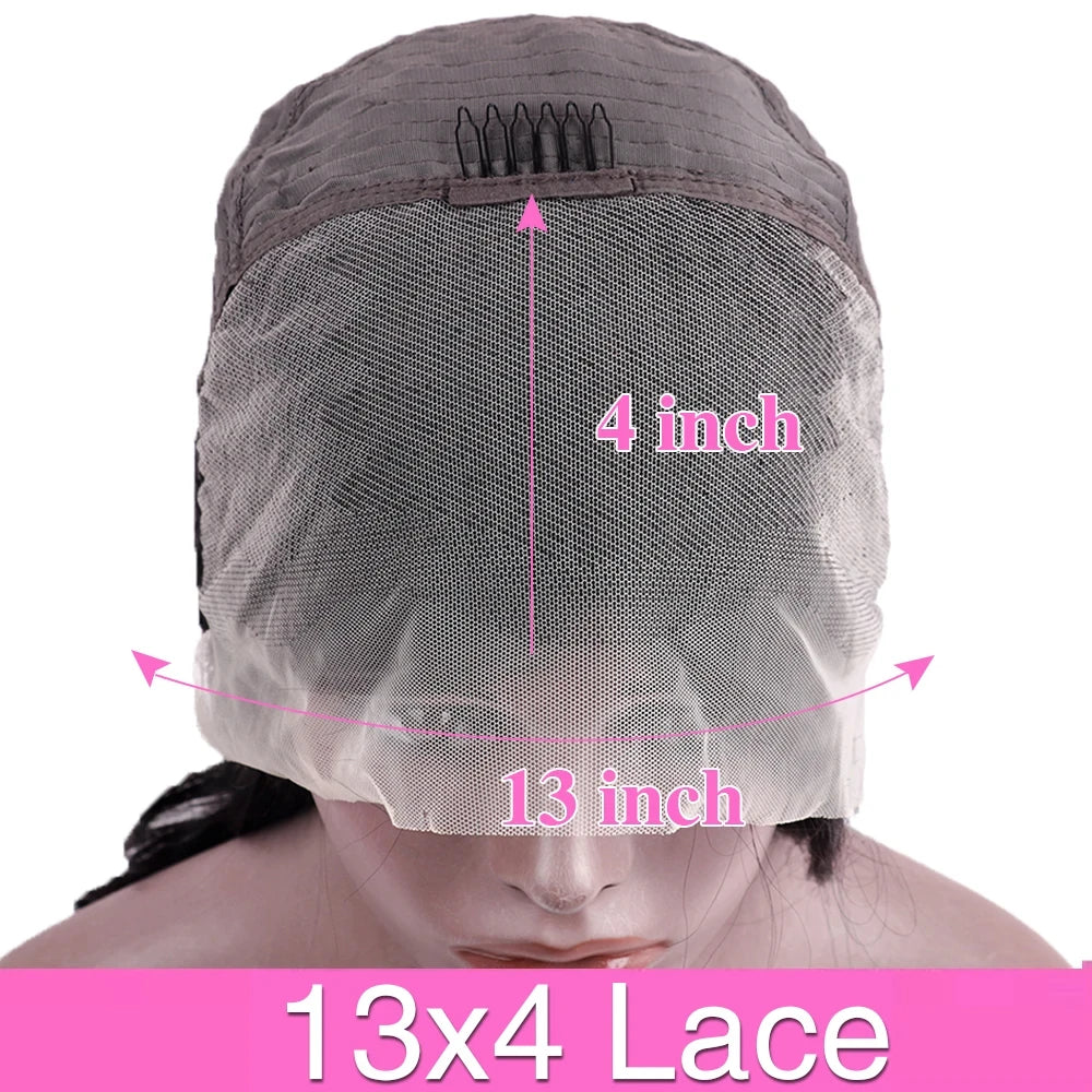 220 Density 5x5 Lace Frontal Wigs Human Hair 40 Inch Black Straight Brazilian 13x6 13x4 Transparent Lace Front Wig For Women 360