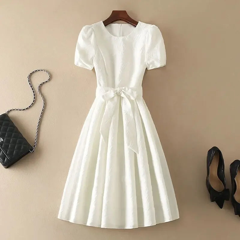Woman Dress Party Dresses for Women Midi Prom White Evening Graduation Aesthetic Clothes Chic and Elegant Pretty Korean Style G