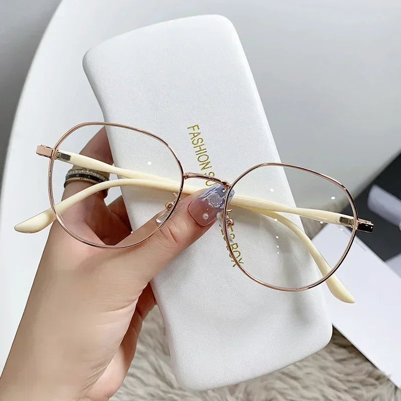Large Square Frame Woman Glasses Ins Girl Fashion Transparent Reading Glass High-definition Anti-blue Light Computer Eyeglass