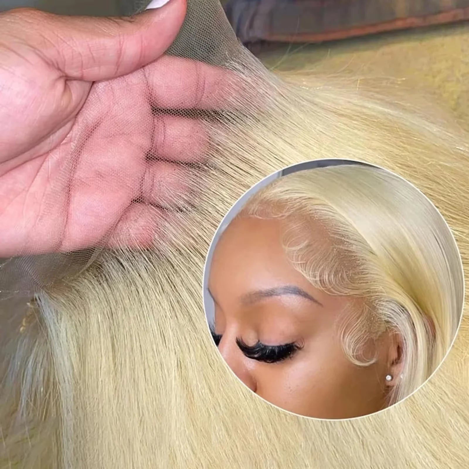 CLEARANCE 13x6 HD Transparent 613 Blonde Lace Front Human Hair Wigs 180% 250% Brazilian Straight Frontal Human Hair Wigs